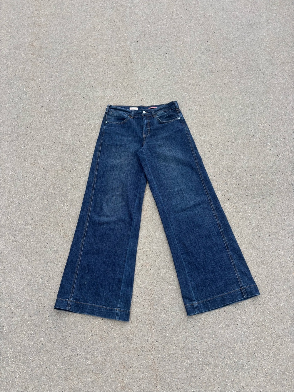 Pilcro Anthropologie Wide-Leg Jeans - Dark Wash, Size 27 - Picture 4 of 5